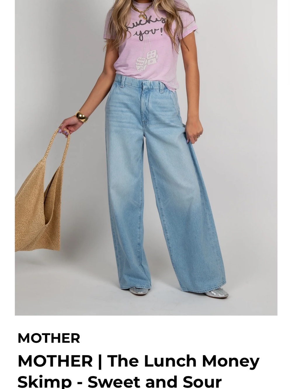 MOTHER Snacks Lunch monkey skimp Jean trousers
